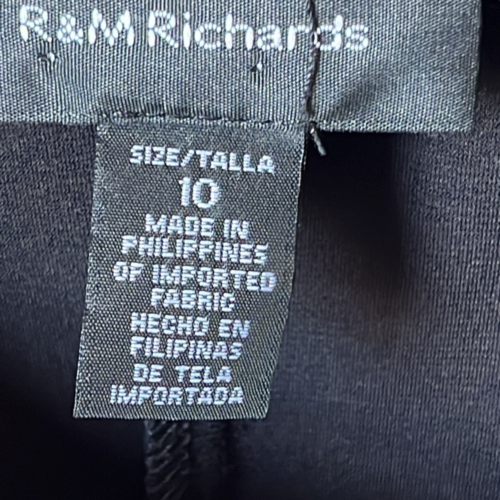 R&M Richards Black Beaded Neck Sleeveless Cocktail Dress Party Dress 10 - Picture 8 of 10